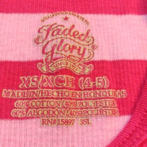 2'Girls Faded glory tops Size XS/XCH(4-5).. - Picture 4 of 7